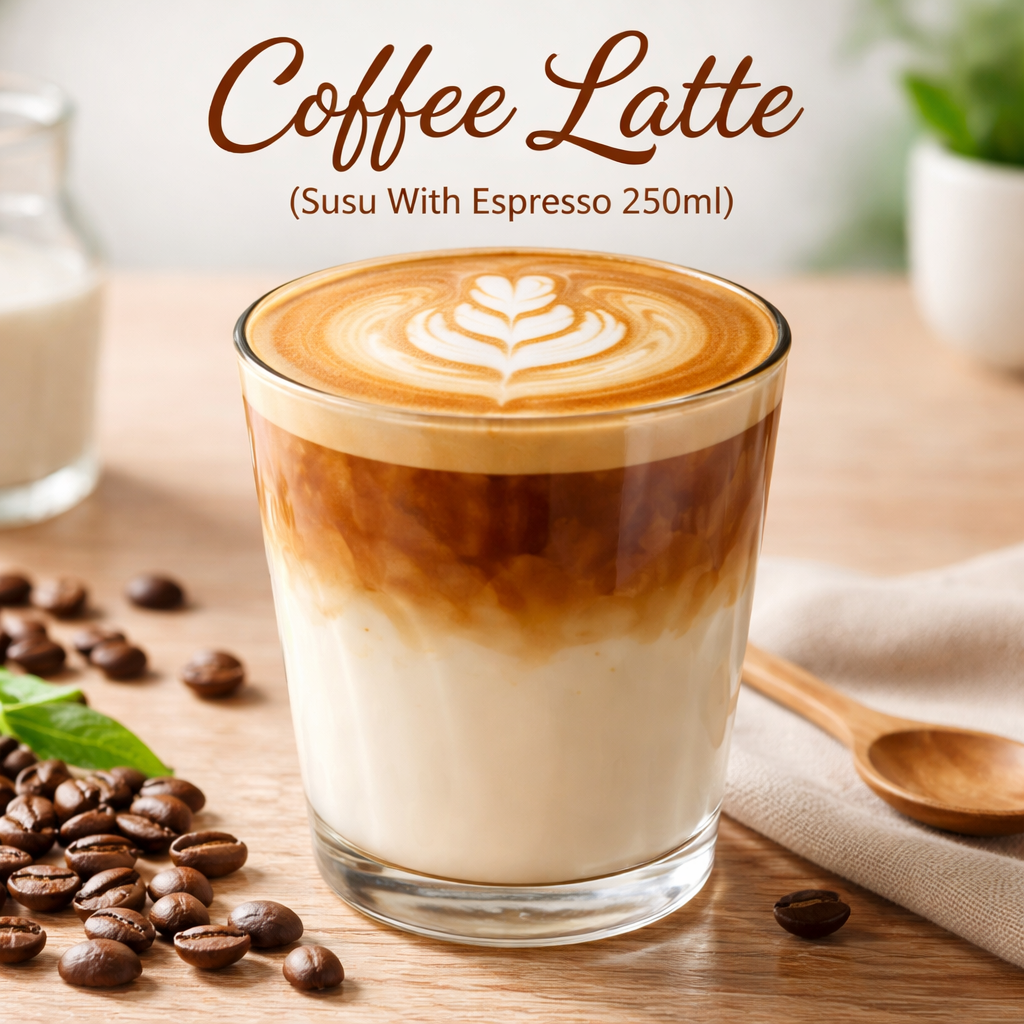 Coffe Latte dengan susu dan espresso 250ml